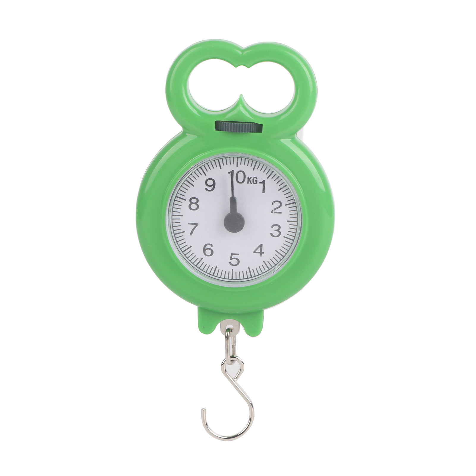 Mini-tragbare Federwaage Mit 10 Kg Tragkraft Und Haken Mit Dorn, Ideal Zum Angeln Und Einkaufen (weightinggreen).
