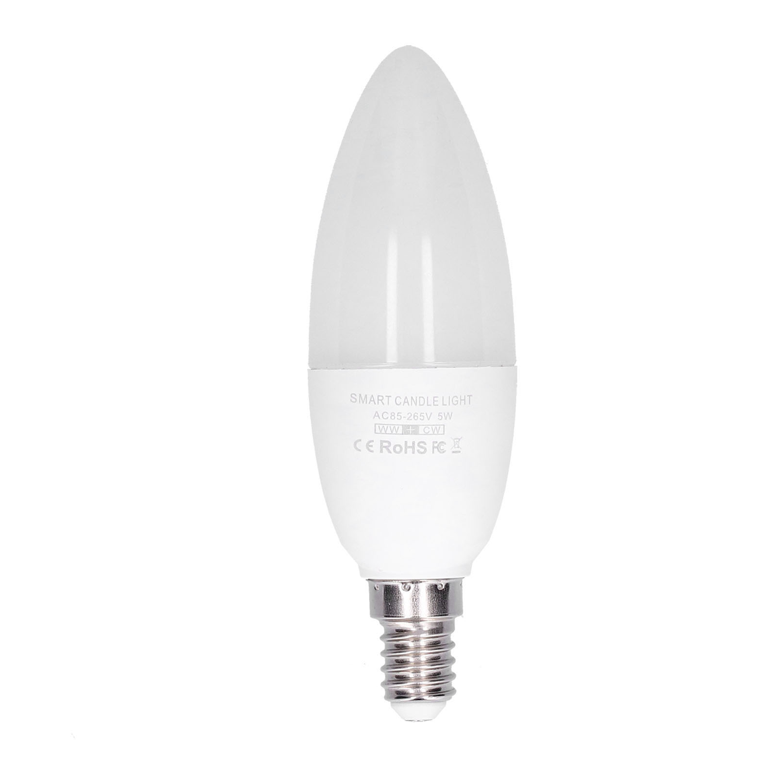 E14 Led-lampe Mit Wlan-anbindung, Hell, Mit Fernbedienungs-app, Tuya-kompatibel, Kaltweiß, 85–265 V