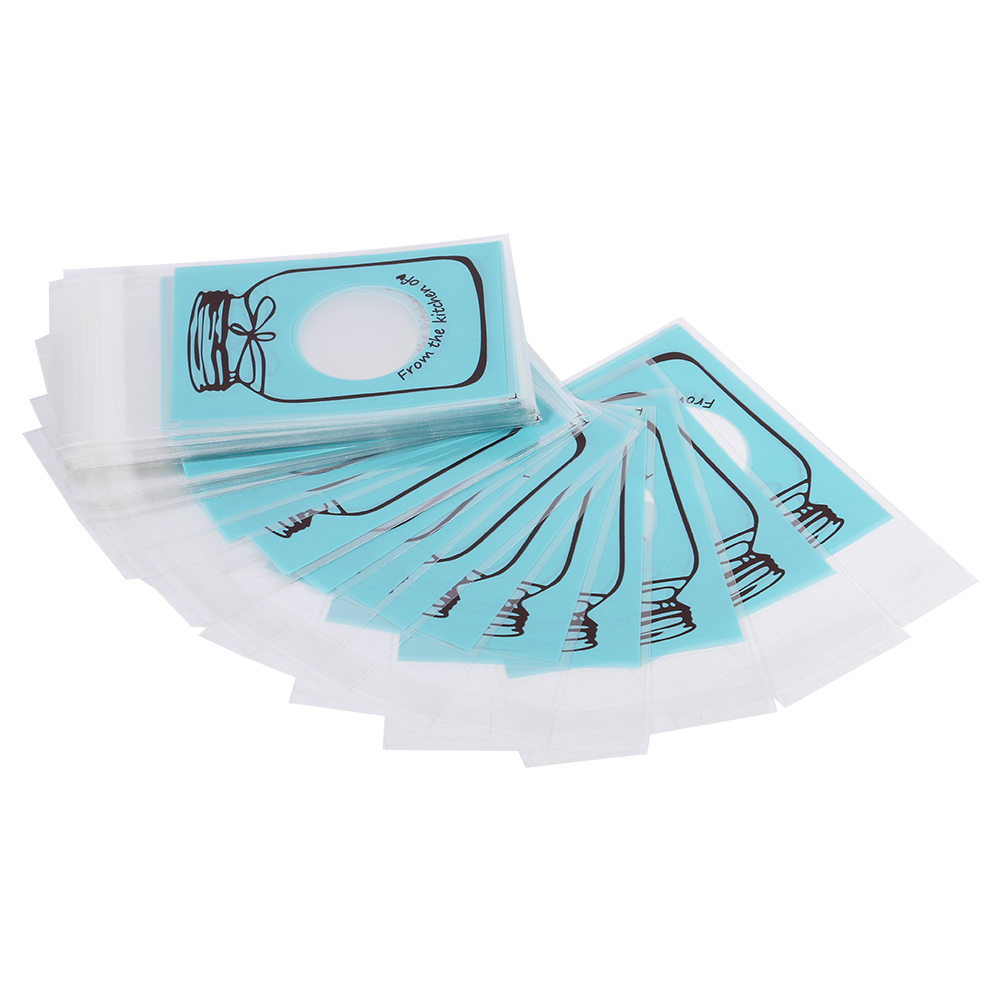 Packung Mit 100 Blauen Plastikgeschenktüten Für Süßigkeiten, Kekse Und Kuchen, Perfekt Für Partys.