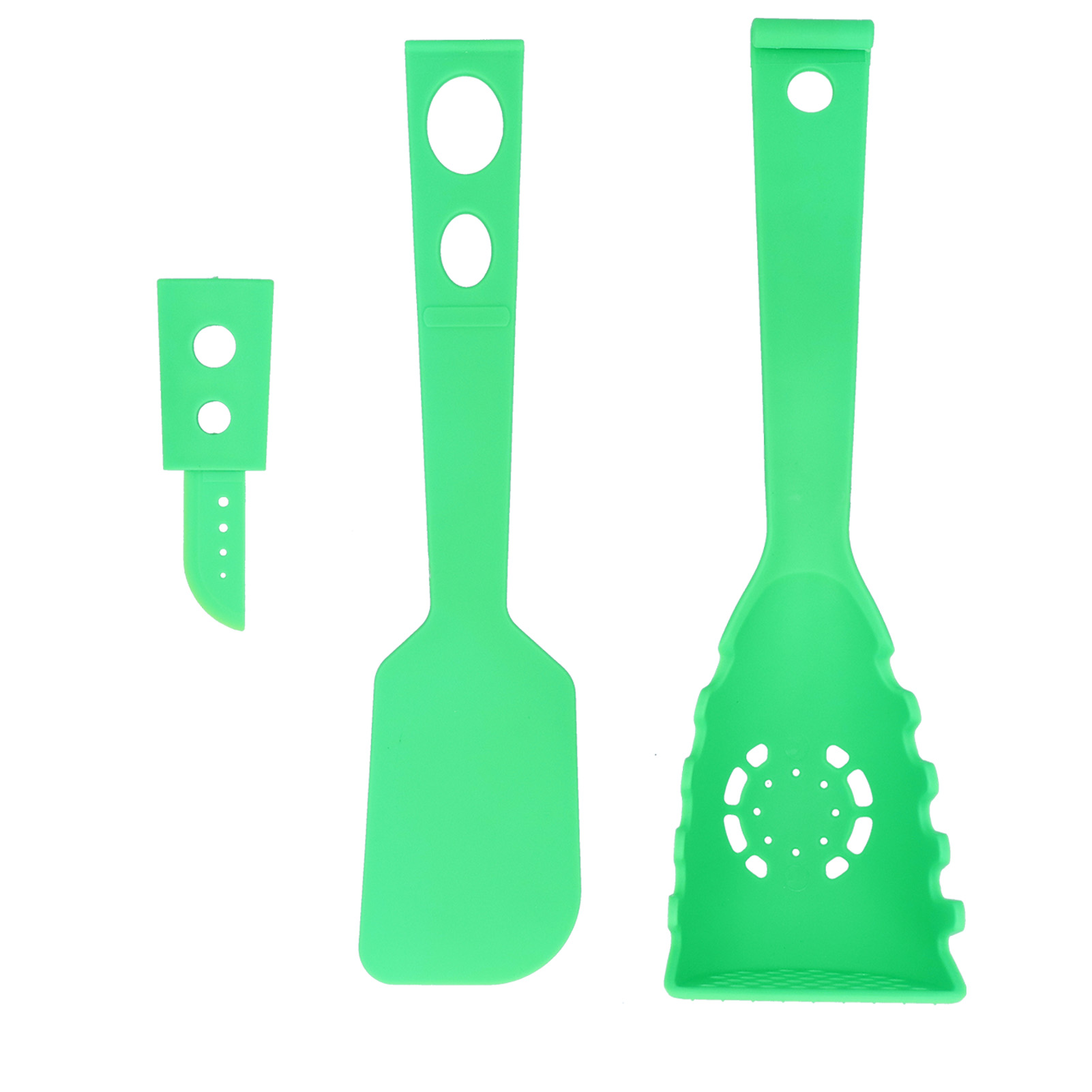 Set Mit 8 Vielseitigen Küchenutensilien: Pfannenwender, Sieb, Messer.