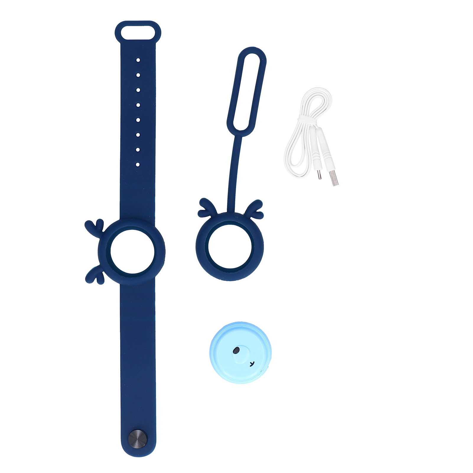 Usb-wiederaufladbares Ultraschall-mückenabwehrarmband Für Kinder, Dunkelblau