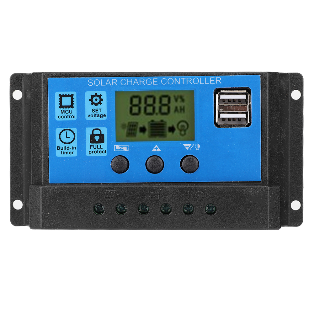 Intelligenter 12v/24v Pwm-photovoltaik-solarladeregler, Automatisches Solarmodul-regelungszubehör, 10a