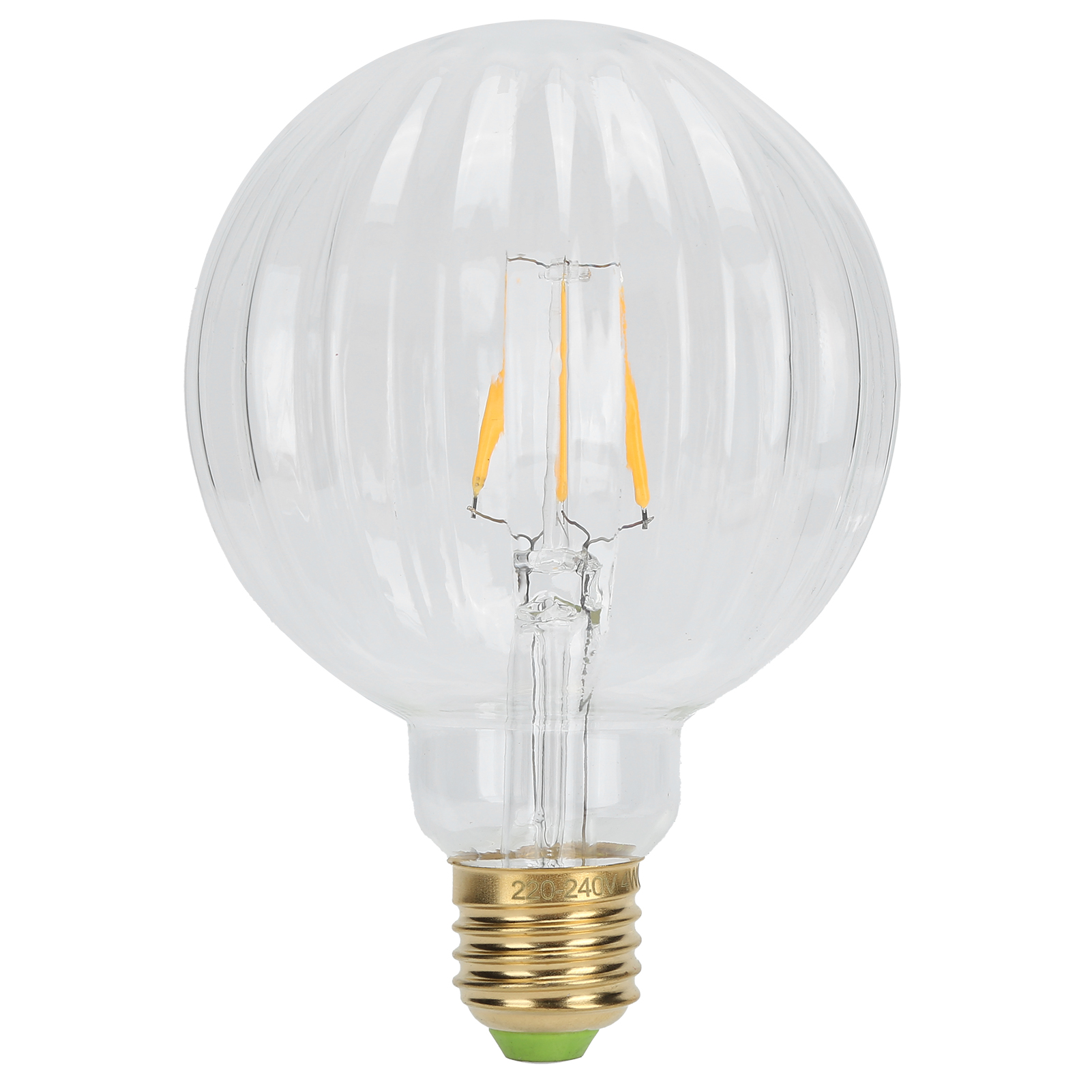 Retro G95 E27 4w 220v Wassermelonenförmige Led-filamentlampe, Dekorative Beleuchtung, Warmes Licht (transparent)