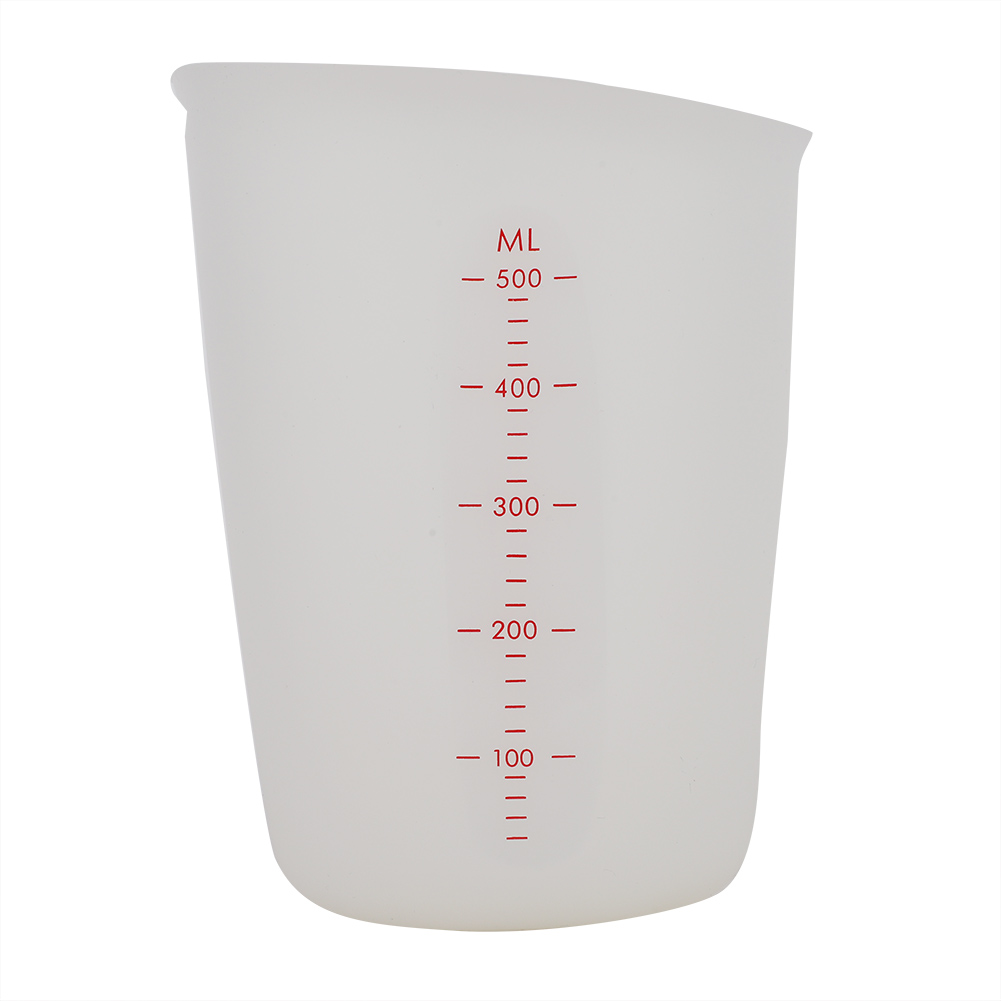 Transparenter, Halbdurchlässiger Messbecher Aus Weichem Silikon Für Milch (500 Ml)