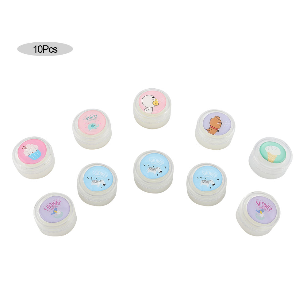 Set Mit 10 Massagebalsamen Mit Ätherischen Ölen, Mückenschutzmittel Und Cartoon-motiven