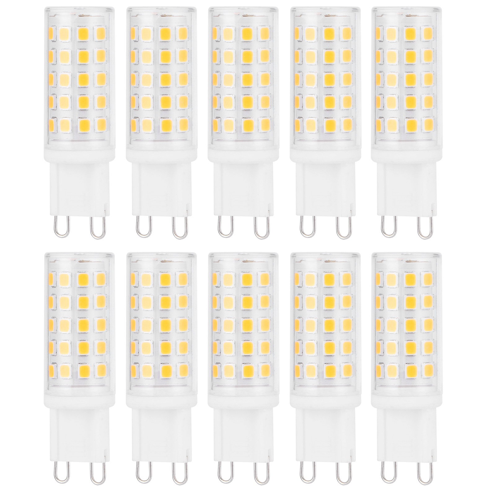 10er-pack G9 4w 54 Led-lampen Mit Zwei Pins Für Kronleuchter Oder Wandleuchten, Ac100/265v, Warmweiß