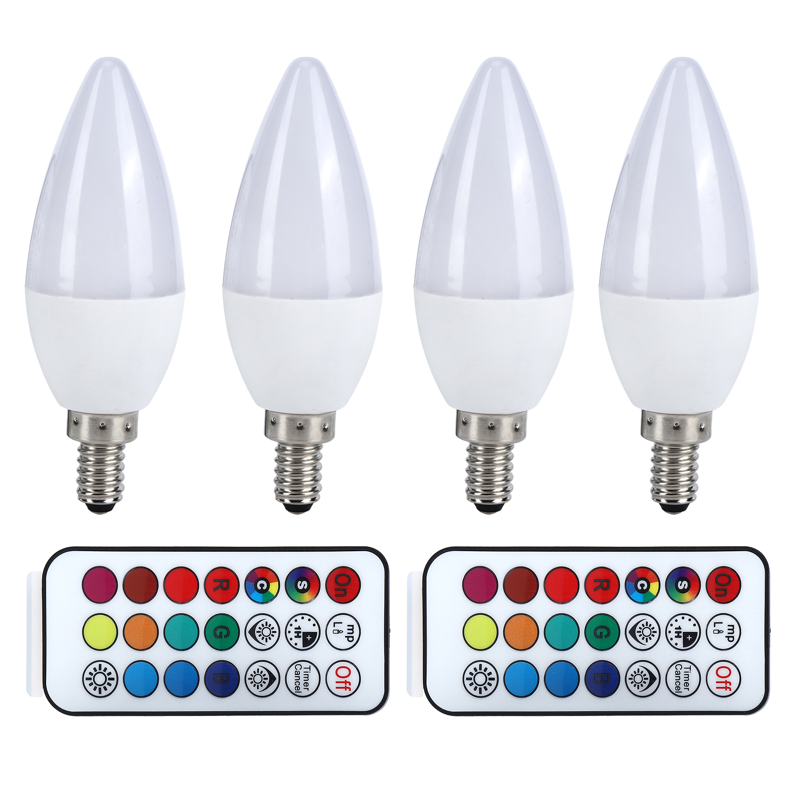 3w Rgb-kerzenbirne Mit Farbwechsel Und Fernbedienung Für Die Inneneinrichtung 85265v (e14 Rgb Reinweiß 6000k)