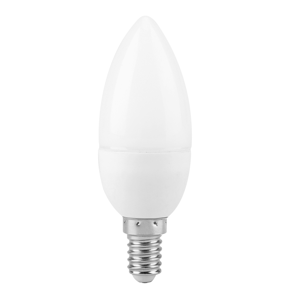 Runde Led-glühbirne In Kerzenform, E14-sockel, 220 V Wechselstrom (warmweiß)