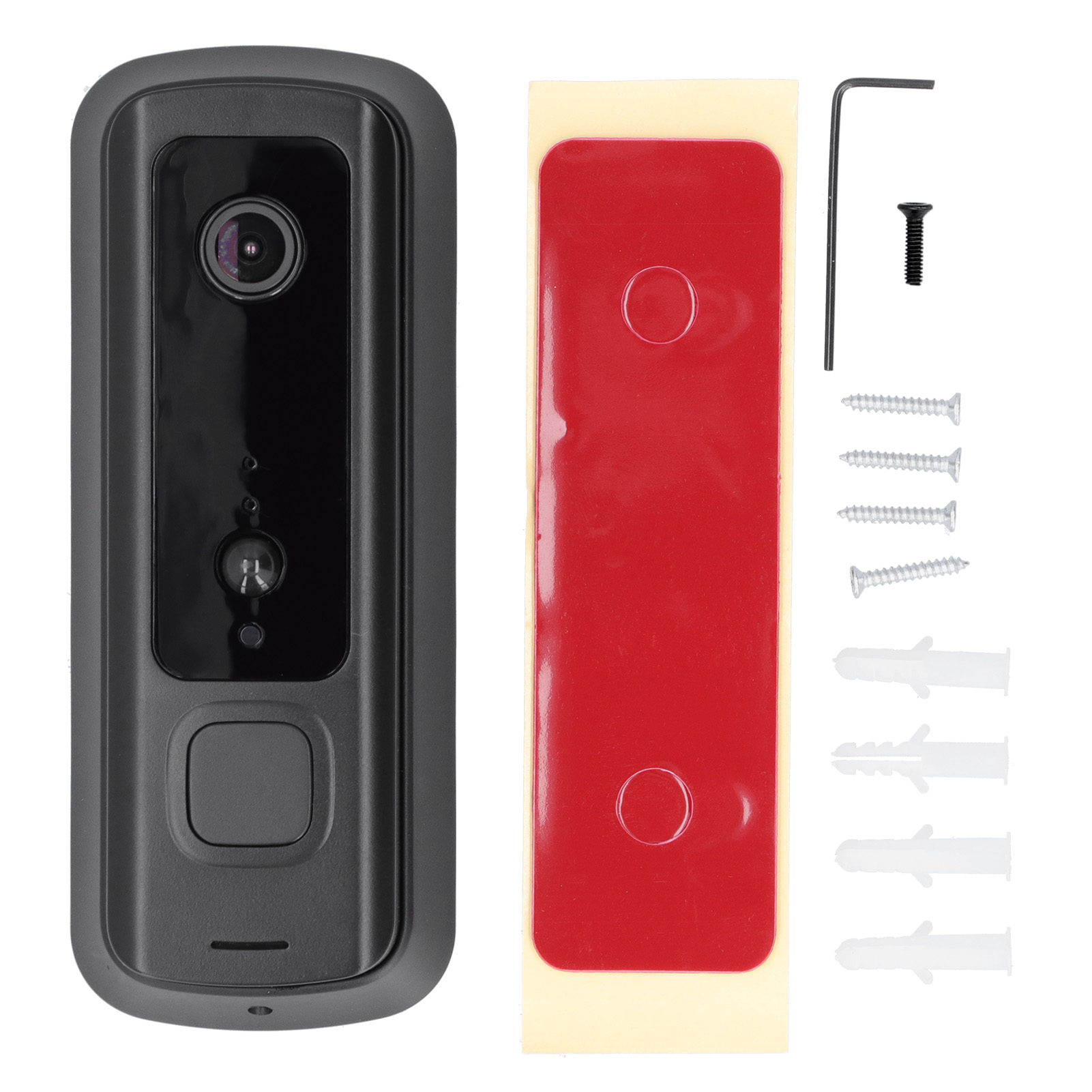 H3 Mini 720p Wlan Wasserdichte Video-türklingel Mit Pir-bewegungsmelder, Drahtloser Gegensprechanlage Für Die Heimsicherheit (schwarz)