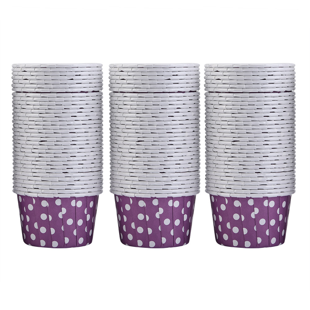 100 Runde, Lila Papier-muffinförmchen, Ideal Zum Backen Von Kuchen Und Muffins Zu Hause, Für Partys Und Hochzeiten.