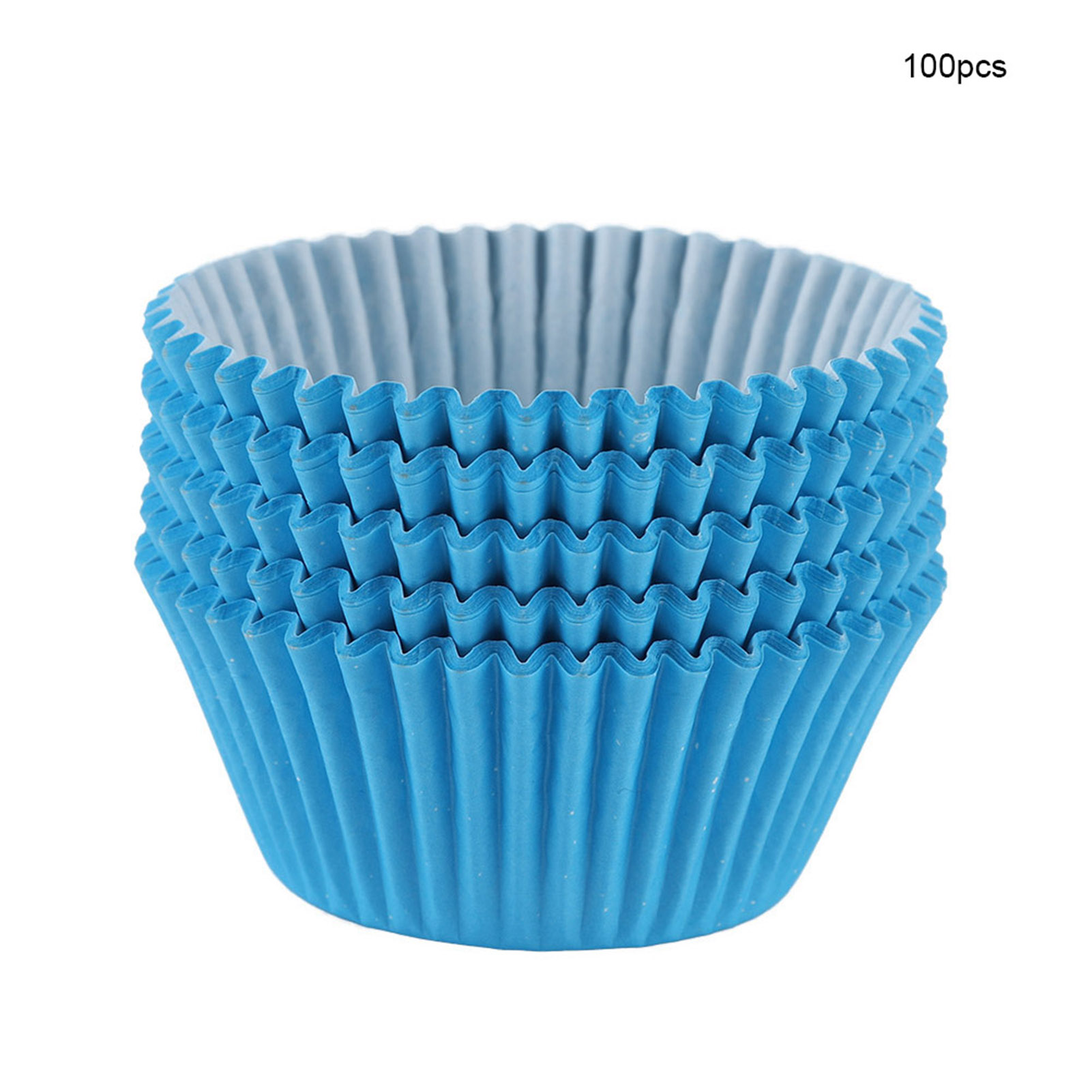 100 Blaue Runde Mini-cupcake-förmchen Zum Backen Von Kuchen Und Muffins Zu Hause Oder Für Partys.