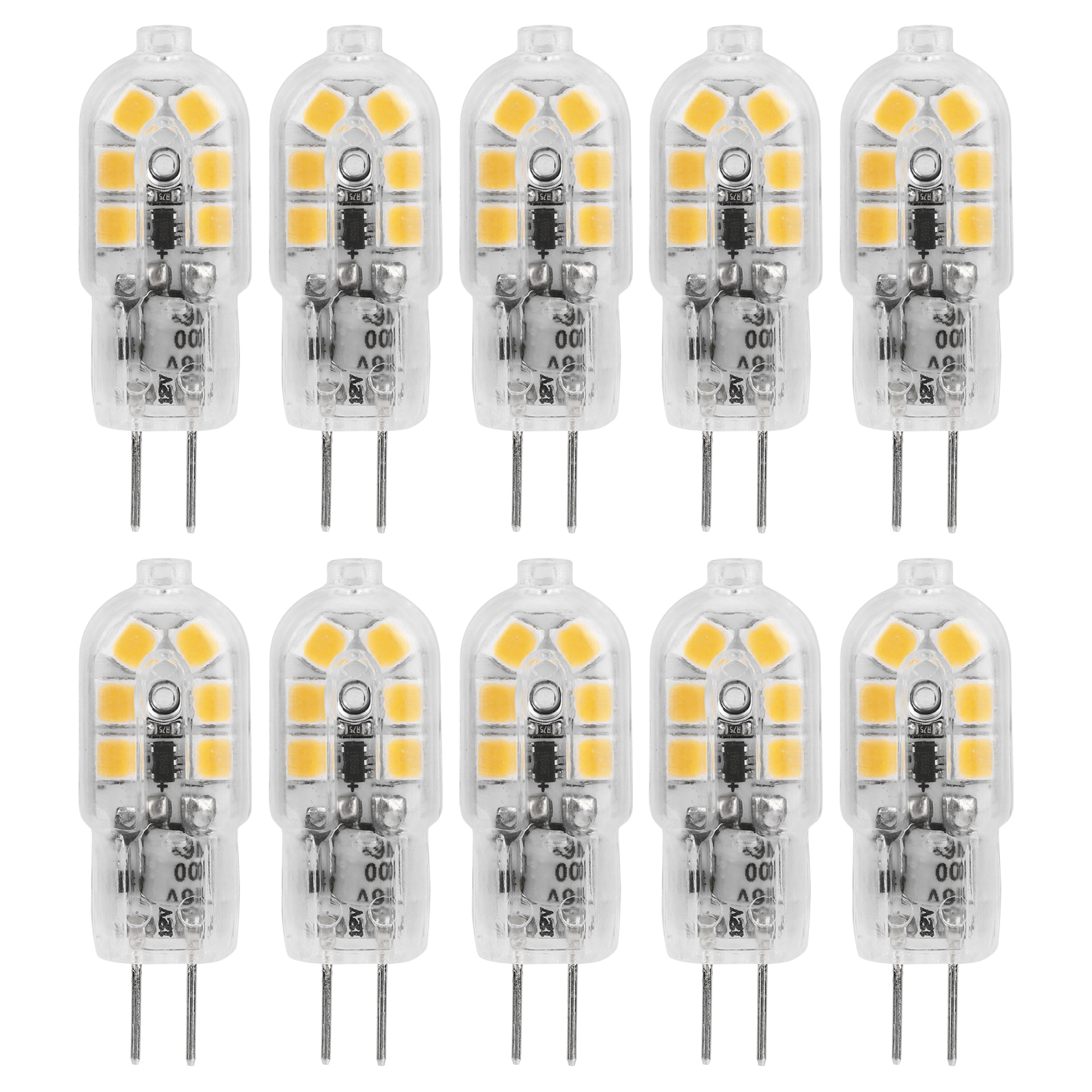 Packung Mit 10 Bipolaren Led-lampen, 12 Leds, 1,2 W, G4, Für Decken-, Wand- Und Schreibtischlampen, 12 V