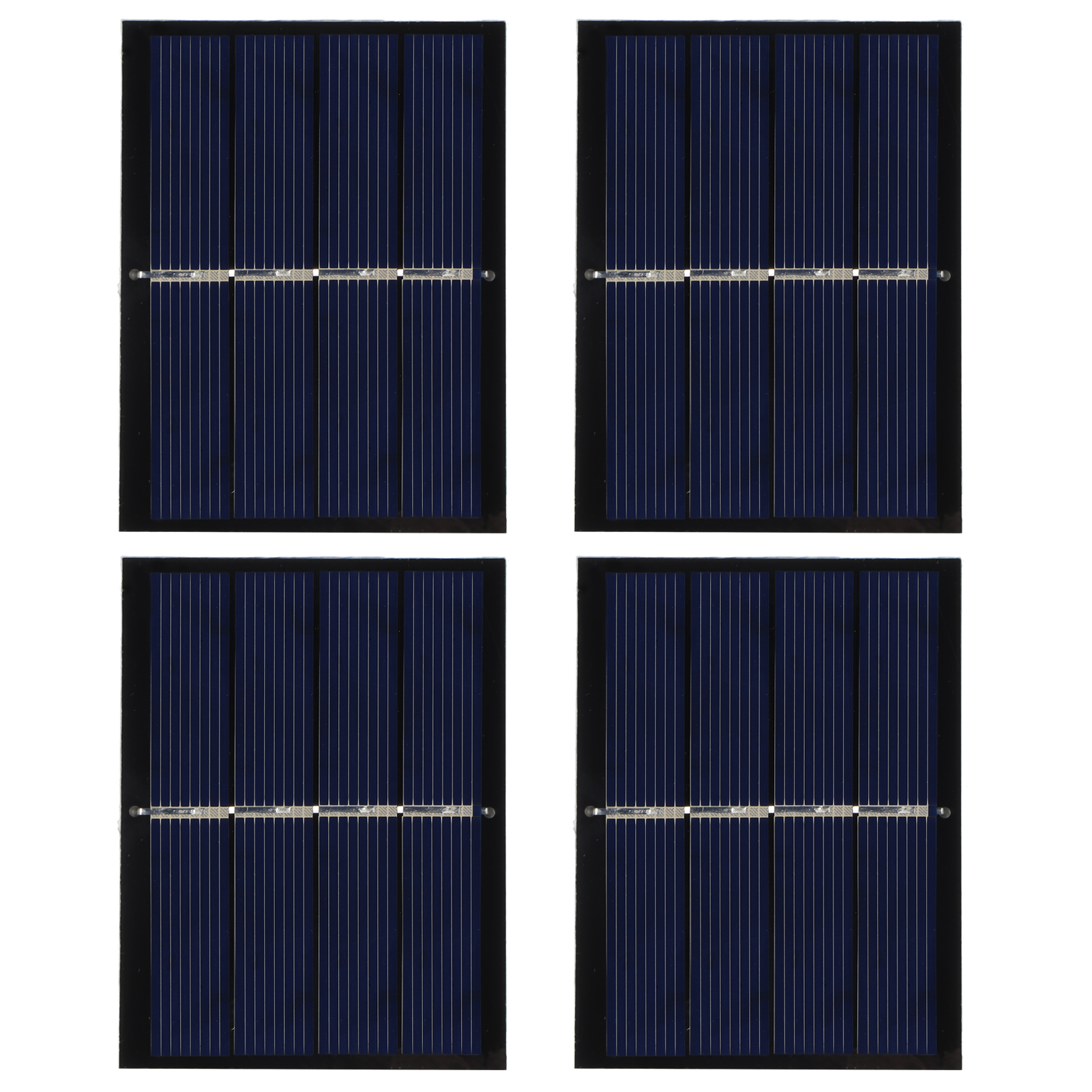 Diy-solarpanelsystem (4 Module) 0,65w 2v Für Solarspielzeuglampe Und Batterieladung (60 X 80 Mm)