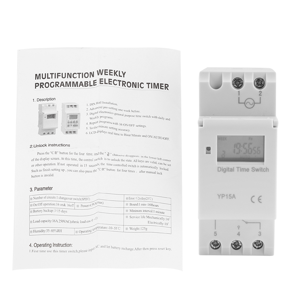16a Lcd-digital-programmierbarer Timer Mit Relais (ac220v)