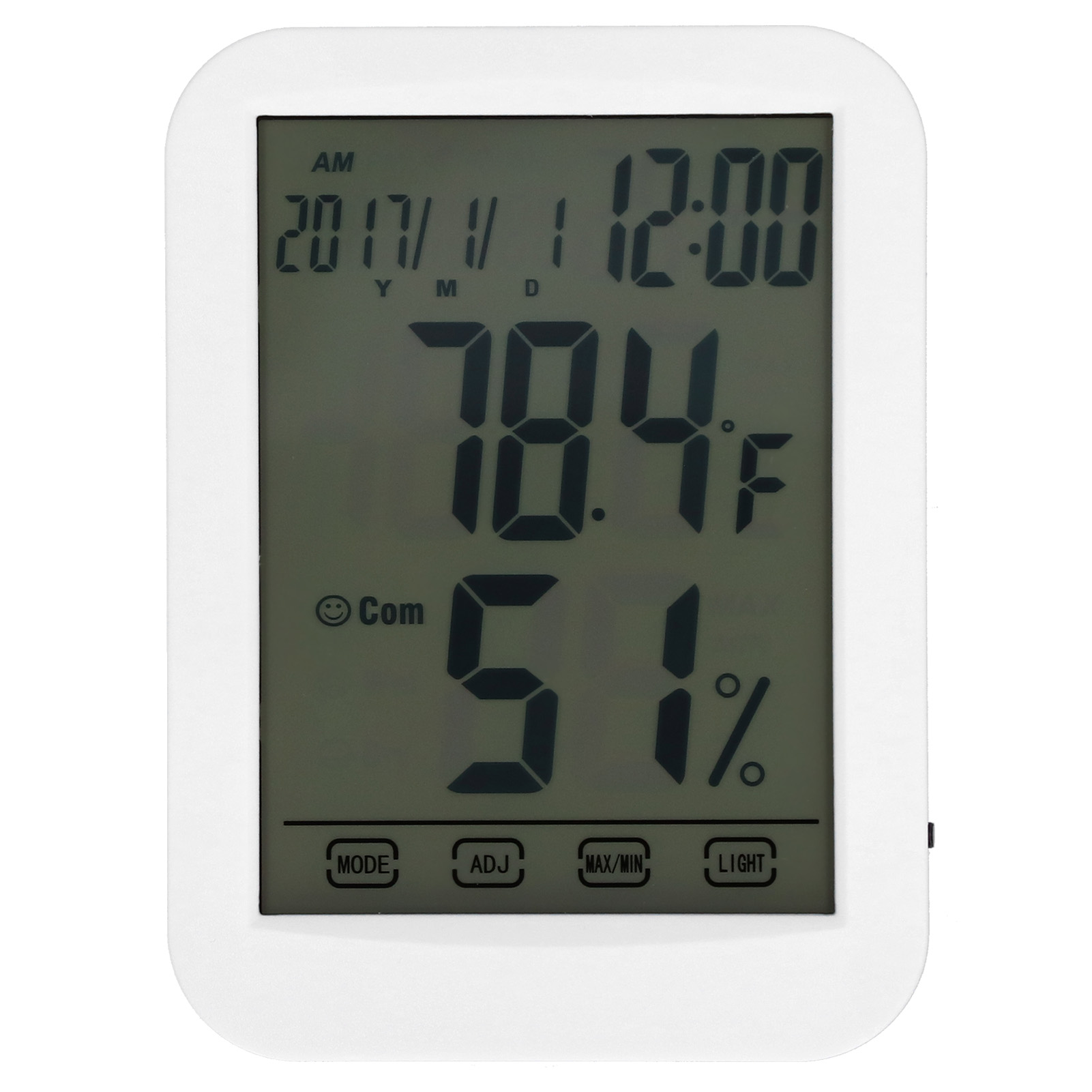 Digitales Thermometer-hygrometer Mit Lcd-touchscreen, Temperatur- Und Feuchtigkeitsmessgerät Für Zuhause Und Büro