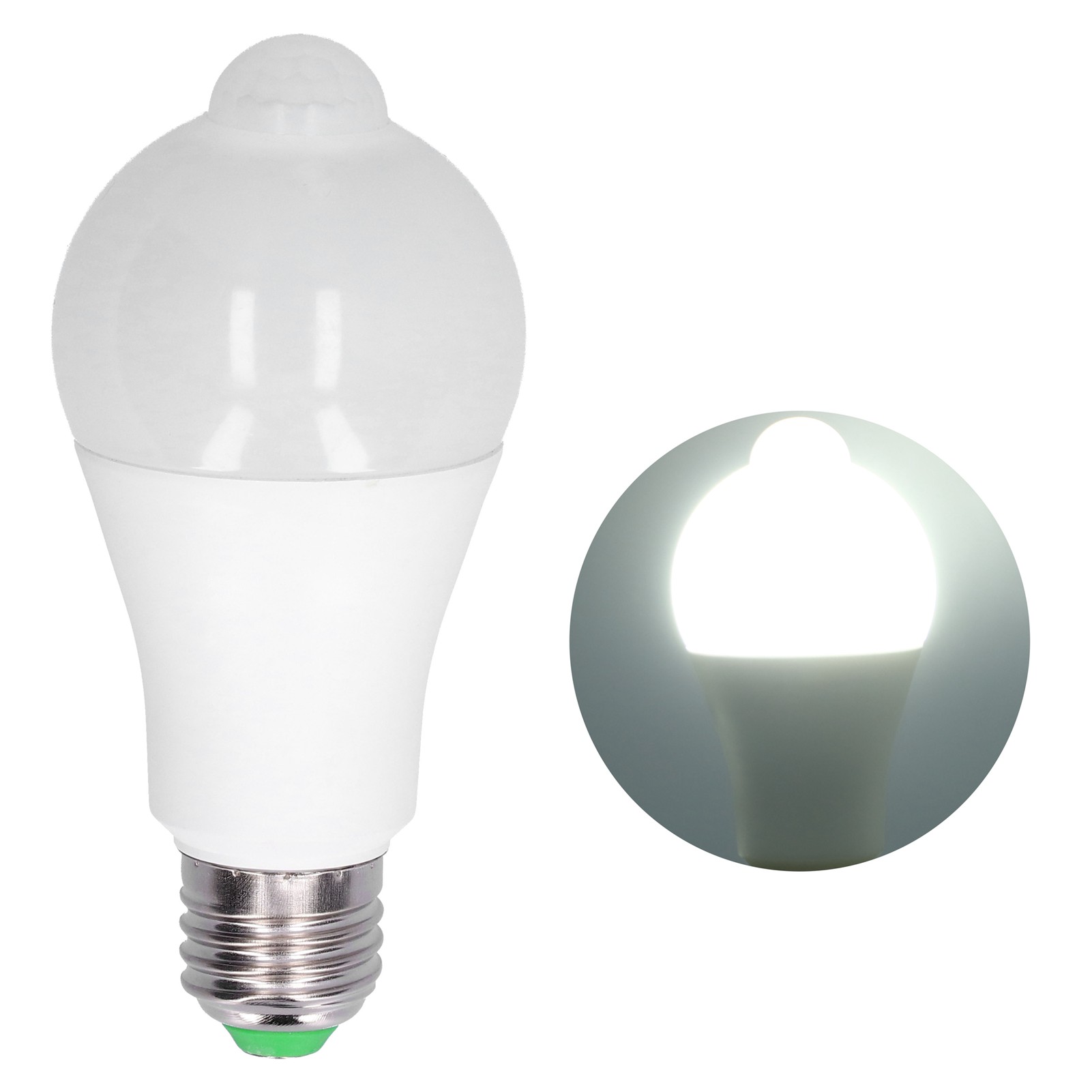 E27 18w Led-induktionslampe Mit Infrarot-bewegungsmelder (pir) Für Flur, Schlafzimmer, Treppenhaus, 85–265 V, Reinweißes Licht