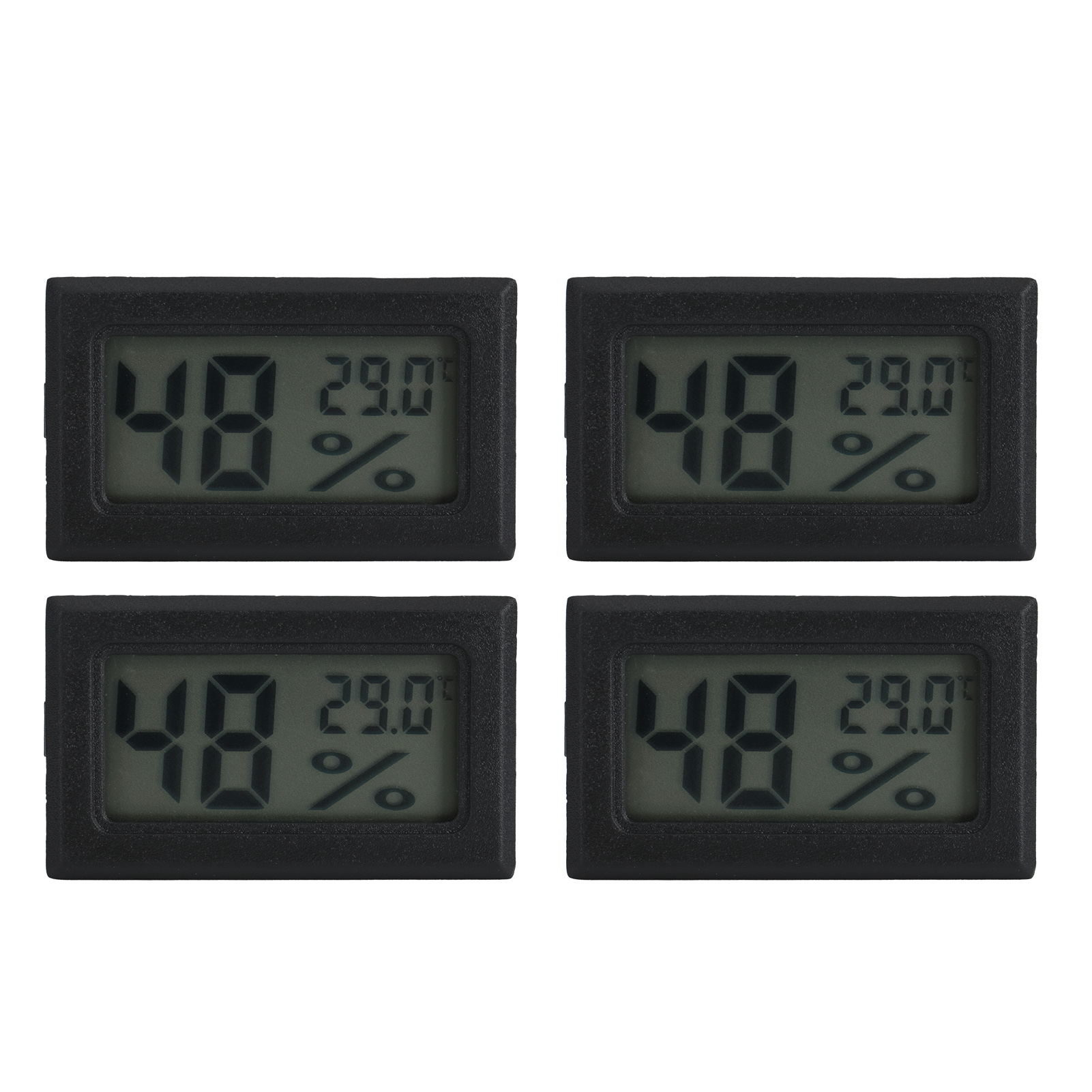 Set Mit 4 Integrierten Mini-digitalthermometern Und -hygrometern Für Den Innenbereich Ts-804-b