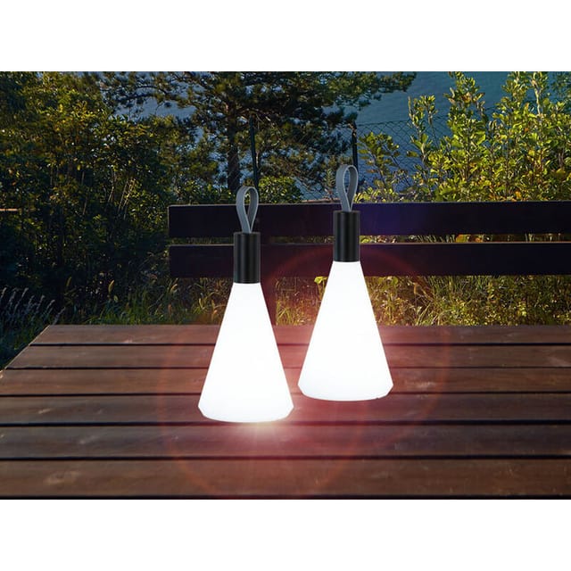 Meinewunschleuchte - 2er Set Outdoor Tischleuchten 31,5cm Ohne Kabel - Dimmbar & Usb Aufladbar