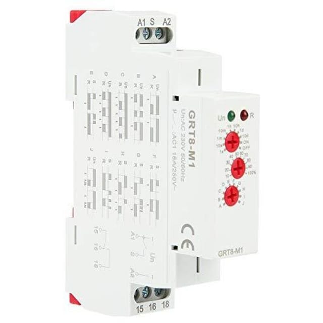 Zeitrelais Schalter Ac 220v Grt8-m1 Multifunktionale Hutschienenmontage 10 Funktionen Led Anzeigen Für Industrieanlagen - Ej.life