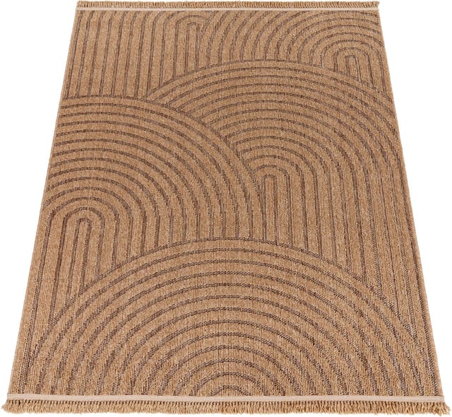 Paco Home - Outdoor Teppich Wetterfest & Langlebig Modern Jute-sisal-optik Terrasse & Balkon 160x220 Cm, Beige 3