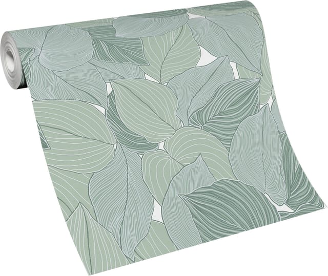 Strukturtapete 10381-07 Vliestapete Blumen Floral 0.53 X 10.05 M Erismann Collage Grün