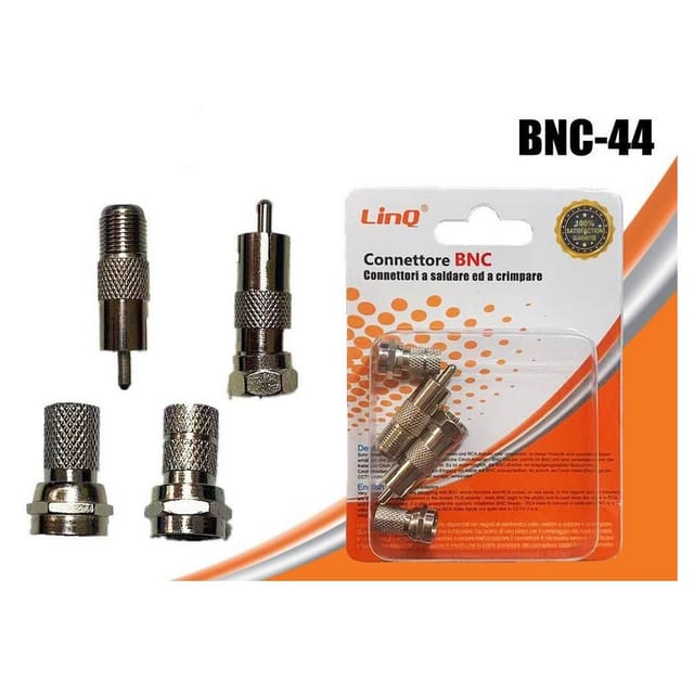 Trade Shop Traesio - Trade Shop - Bnc-stecker Auf Metallschraube Rca-koaxialkabeladapter Bnc-44 -