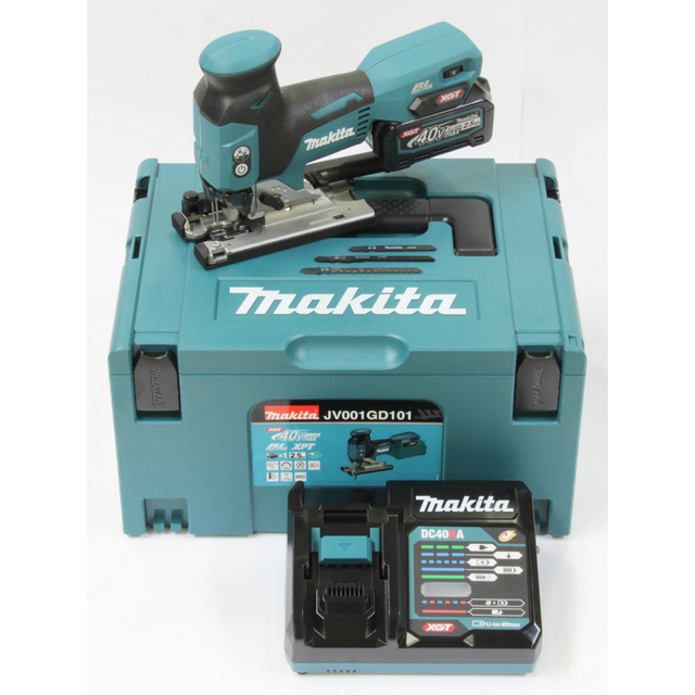 Akku-pendelhubstichsäge Jv001gd101, 40 V, Incl. 1x Akku Xgt 2,5 Ah, Schnellladegerät, 3x Stichsägeblatt, Zubehör, Makpac - Makita