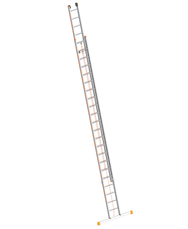 Layher Topic 1037 Seilzugleiter Mit Quertraverse 2x22 Sprossen