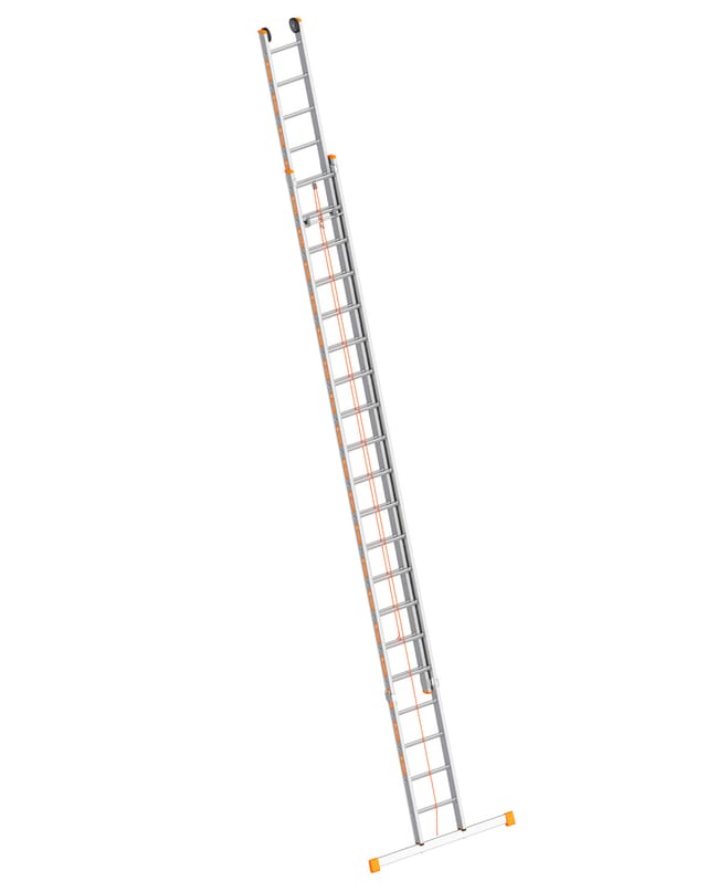 Layher Topic 1037 Seilzugleiter Mit Quertraverse 2x20 Sprossen