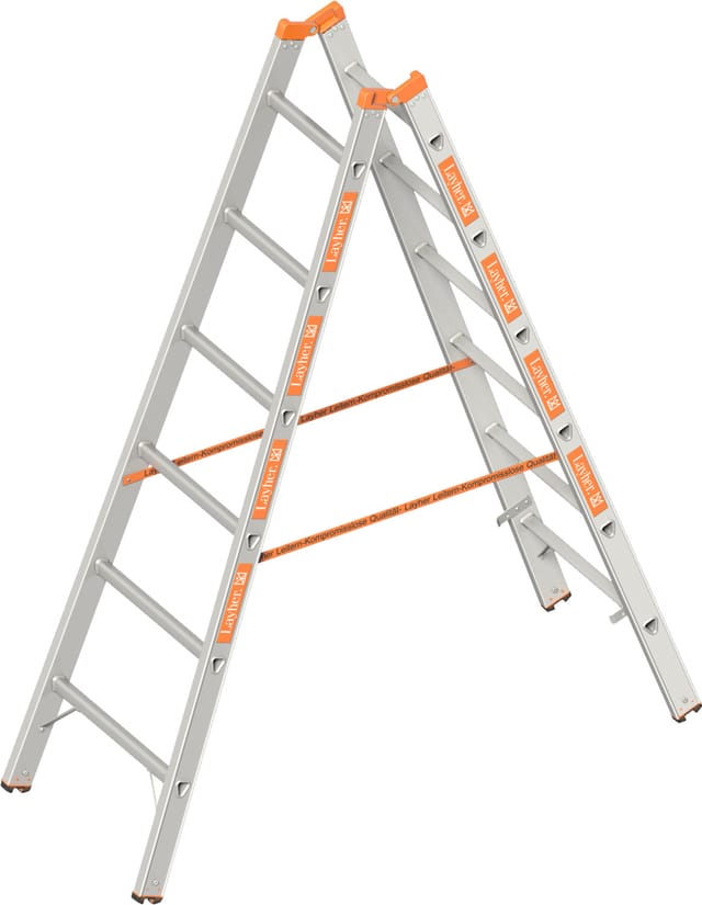 Layher Topic 1039 Sprossenstehleiter 2x6 Sprossen