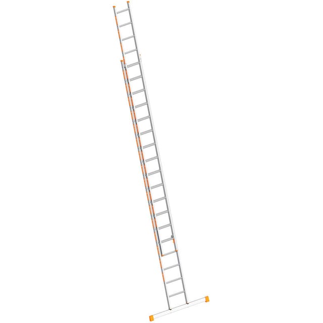 Layher Topic 1035 Schiebeleiter Mit Quertraverse 2x18 Sprossen