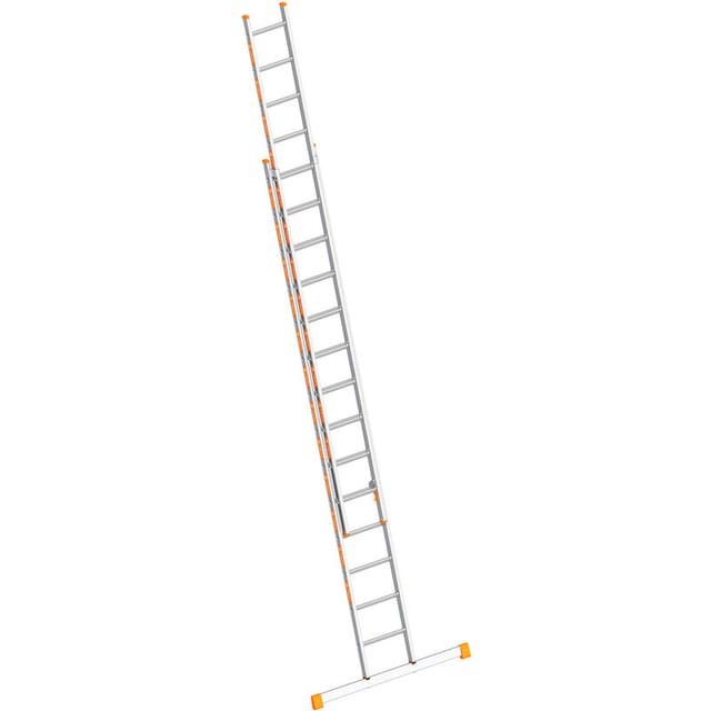 Layher Topic 1035 Schiebeleiter Mit Quertraverse 2x14 Sprossen