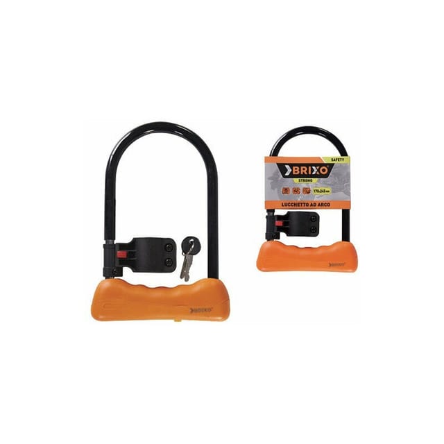 Brixo - Bogen Anti -theft -vorhängeschloss Ø13 Mm In Stahl Für Motorräder Roller Und Fahrrad 170x245 Mm.