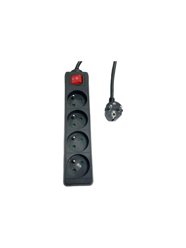 MicroConnect - power strip - 4-way onoff switch