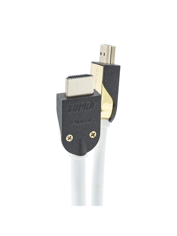 Supra HDMI 21 - 5m - Wei - 8K - Kabel mit abnehmbarem Steckergehuse