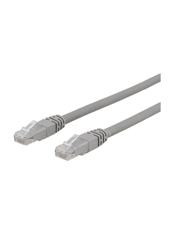 Deltaco patch cable - 15 m - grey - Grau - 1m