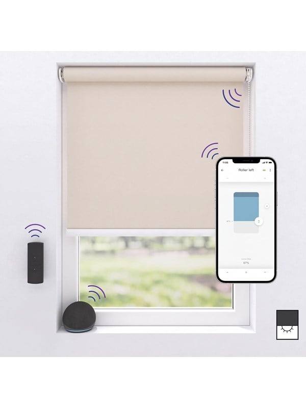 MotionBlinds Kabelloses elektrisches Verdunkelungsrollo 80x190 cm - Sand