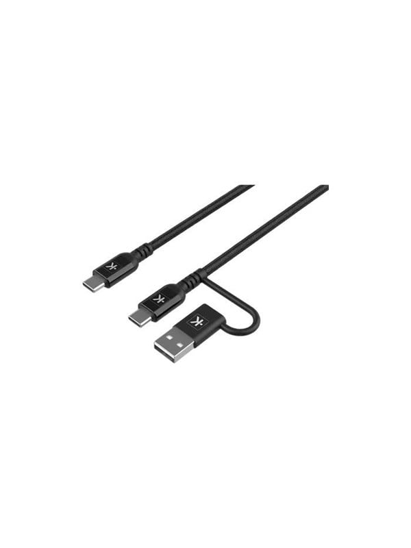 SKross 2in1 Pro Cable USB-C to A Braided cable 60W 150cm - Black