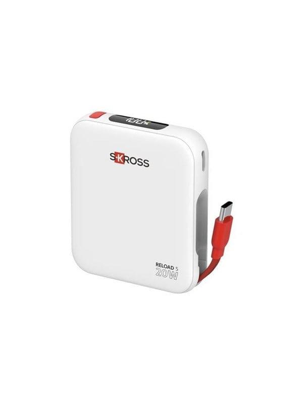SKross Reload 5 Power Bank Mini 5K PD20W USB-C-in USB-C - White - 5000 mAh