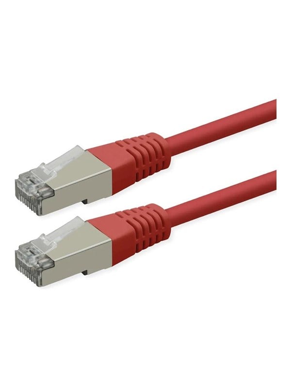 Roline patch cable - 15 m - red pantone 199C - Rot