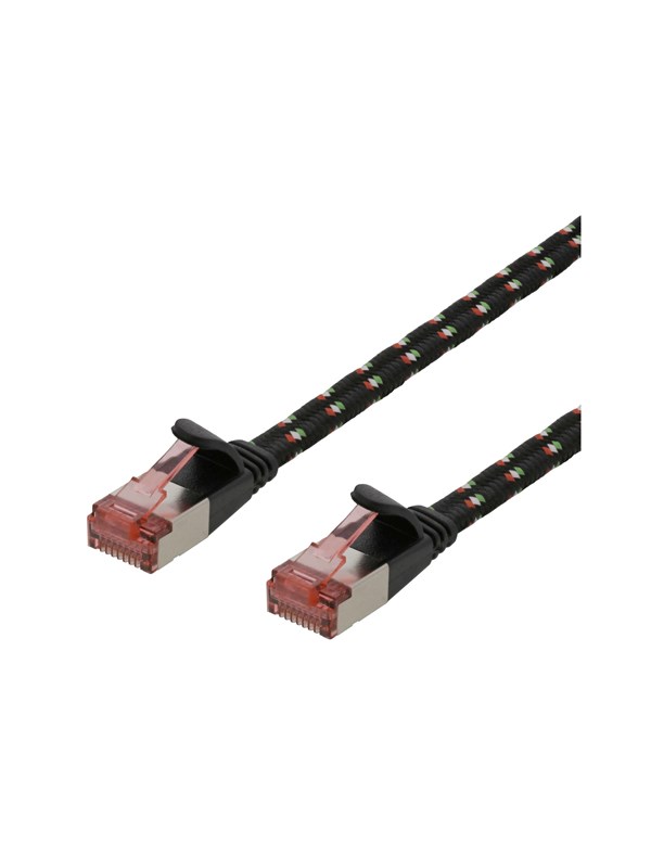 Deltaco patch cable - 15 m - black - Schwarz - 1m