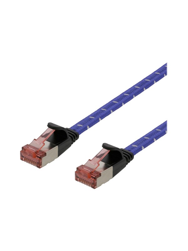 Deltaco patch cable - 15 m - white blue - Blau - 1m