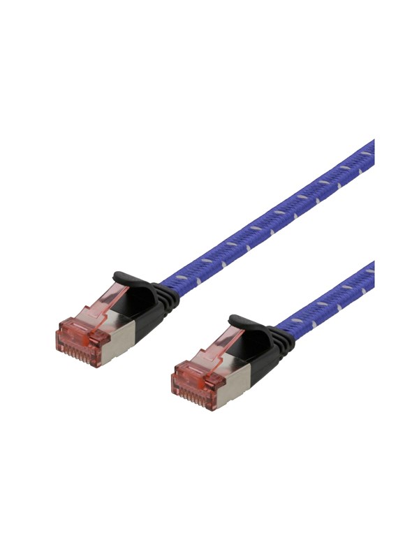 Deltaco patch cable - 1 m - white blue - Blau - 1m