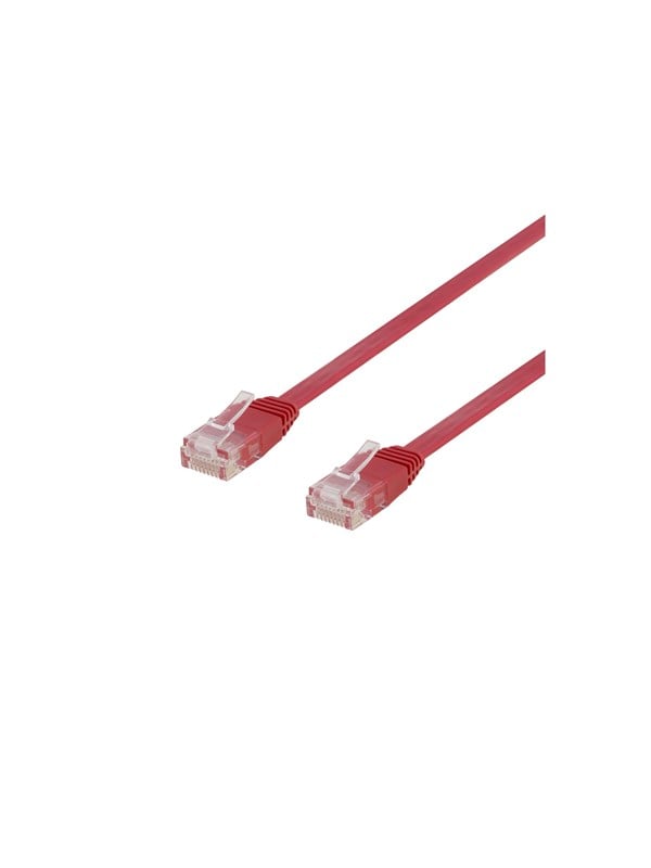 Deltaco patch cable - 50 cm - red - Rot - 05m