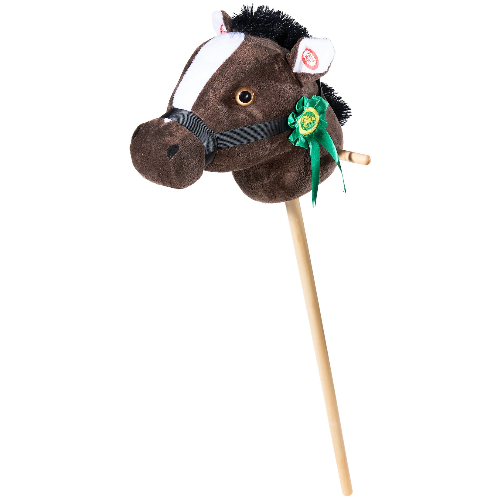 STECKENPFERD mit Plakette dunkelbraun