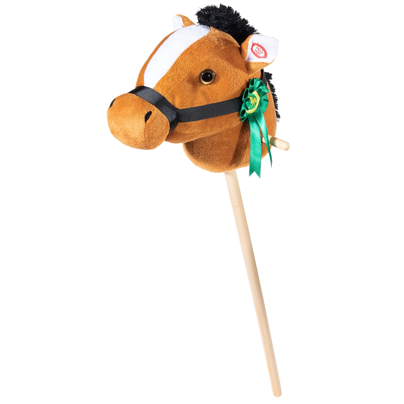 STECKENPFERD mit Plakette hellbraun