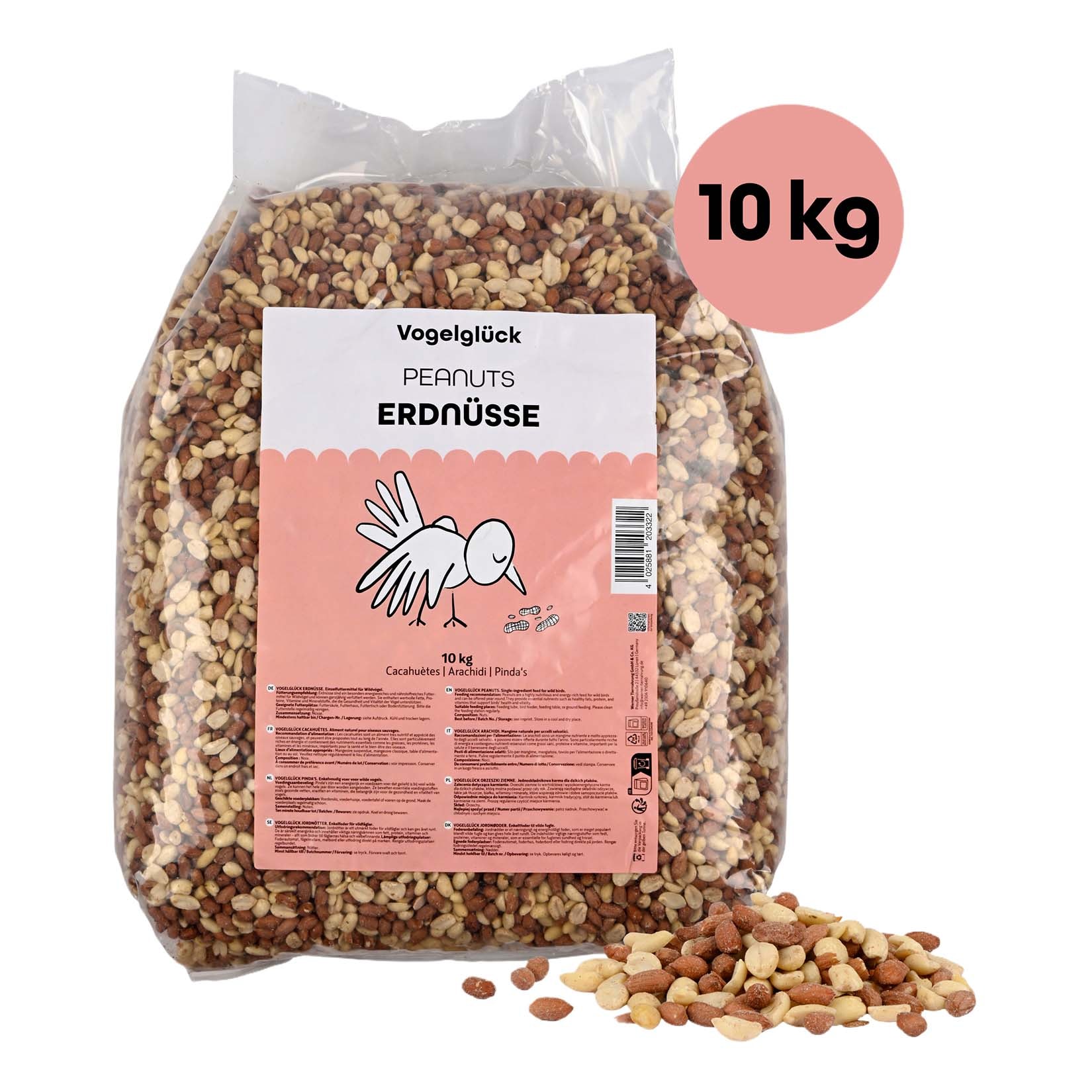 Vogelglück Erdnüsse für Wildvögel, 10 kg