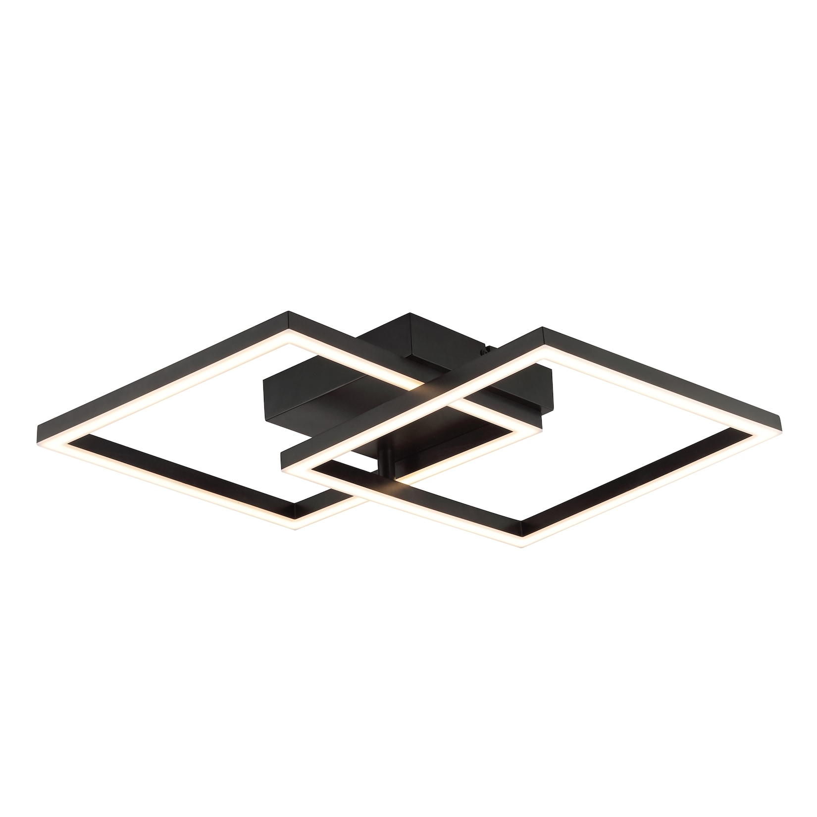 BRILLIANT Deckenleuchte Kaleo LED, 40,5×40,5 cm, 2400 lm, 3000 K, Metall, schwarz