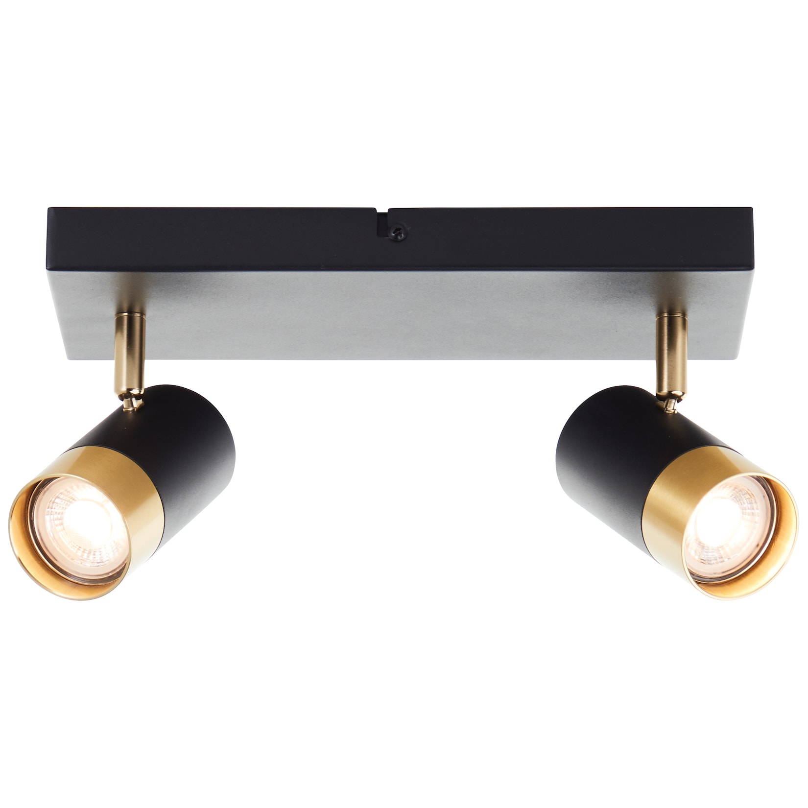 BRILLIANT Deckenstrahler Vigolo LED Deckenspot, 33x15cm, 2x GU10, 350lm, 3000K, dimmbar, schwarz gold