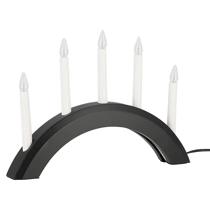 Markslöjd Schwibbogen Aventus (Netzbetrieben, 5 x 40 x 27,5 cm, Lichtfarbe: Warmweiß, Schwarz)
